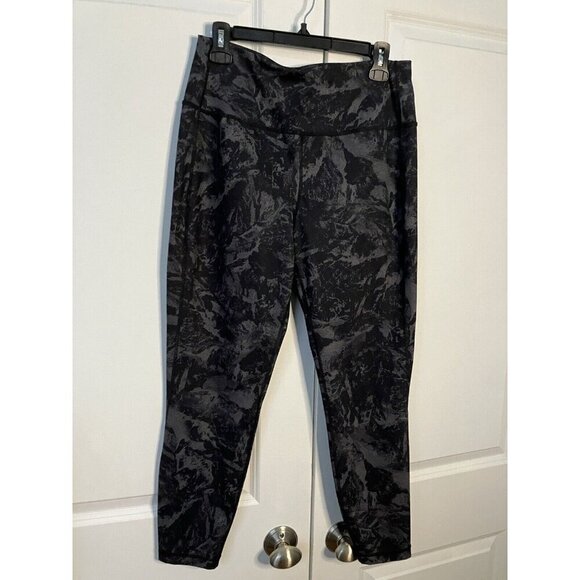 Lole Track Jacket & Leggings Bundle Womens L/XL Zip Black Gray Tie Dye - Picture 8 of 13